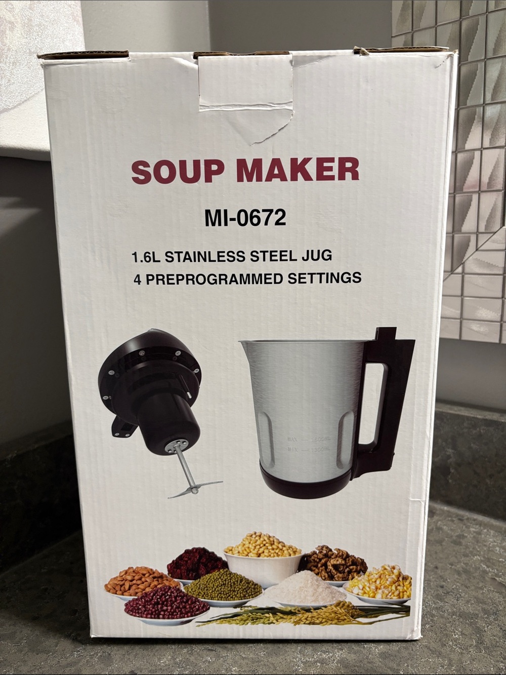 Soup Maker 1.6L Stainless Steel 4 in 1 Soup Maker - MI-0672